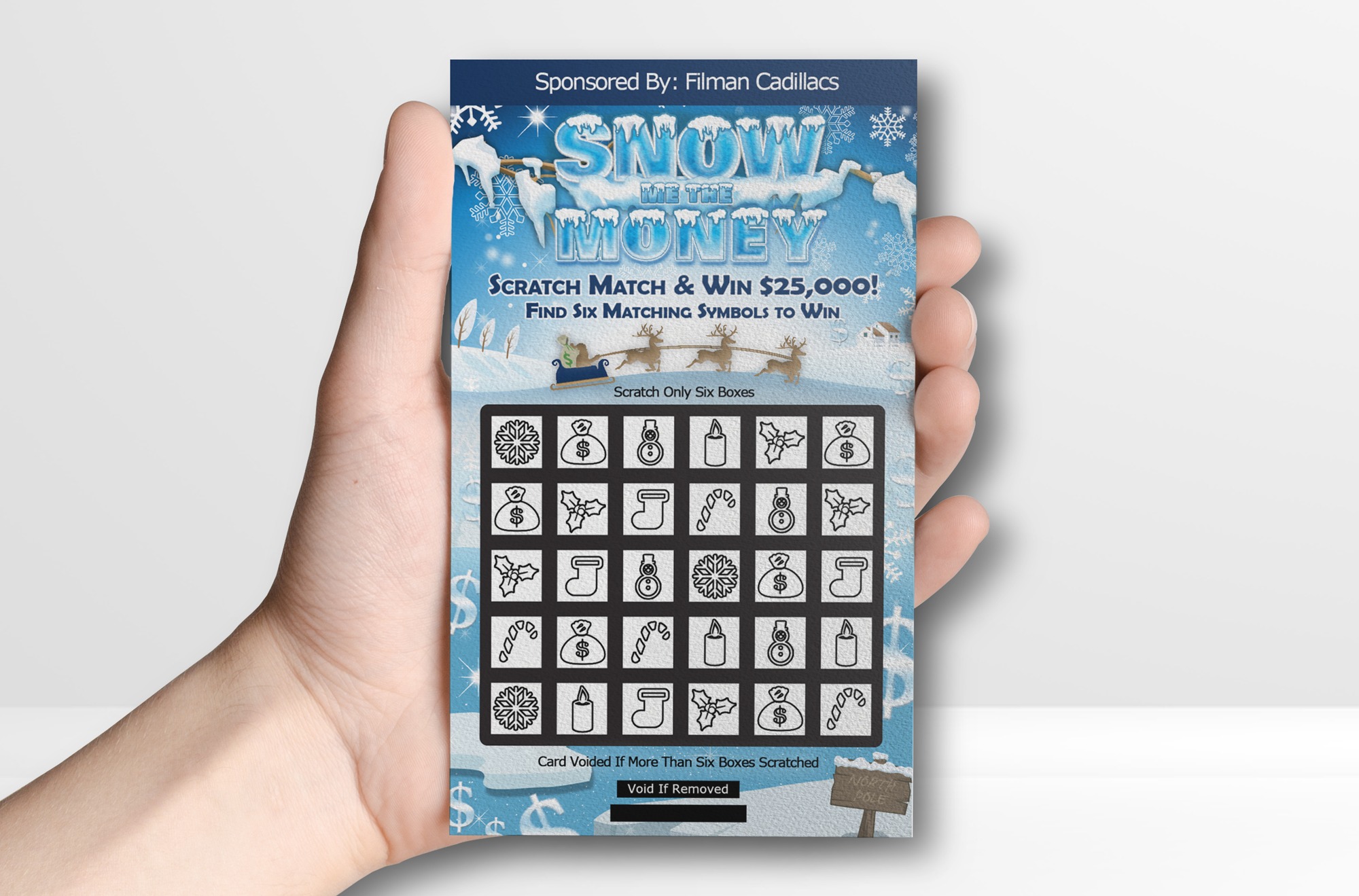 Snow Me The Money Scratch Card Theme