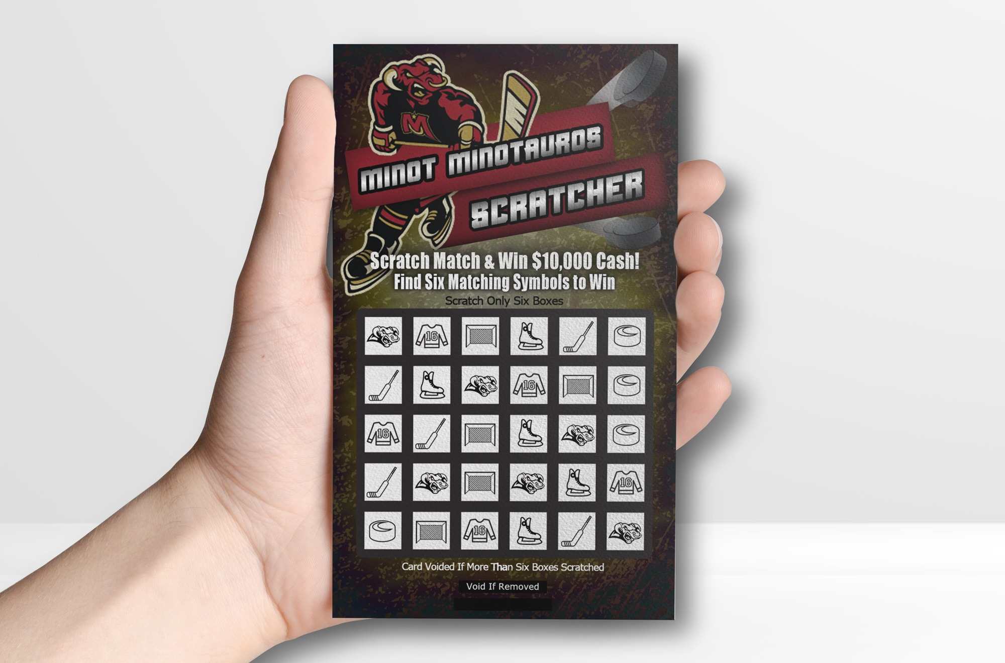 Custom Hockey Scratch Card Promotion